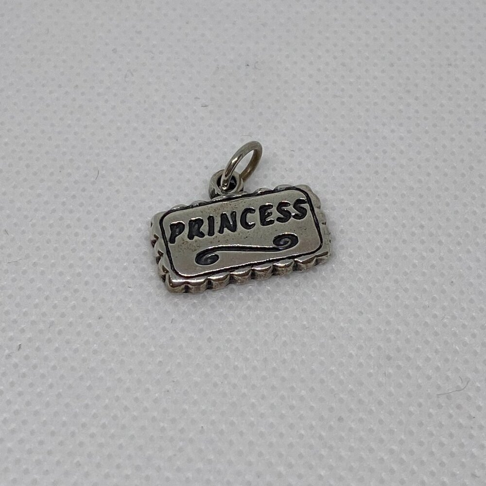Sterling Silver Princess charm for charm bracelet